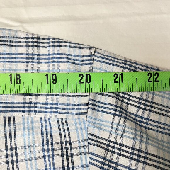 LL Bean Traditional Fit Blue Plaid Long Sleeve Button Down Men Shirt 16 1/2 - 33 - Picture 11 of 11